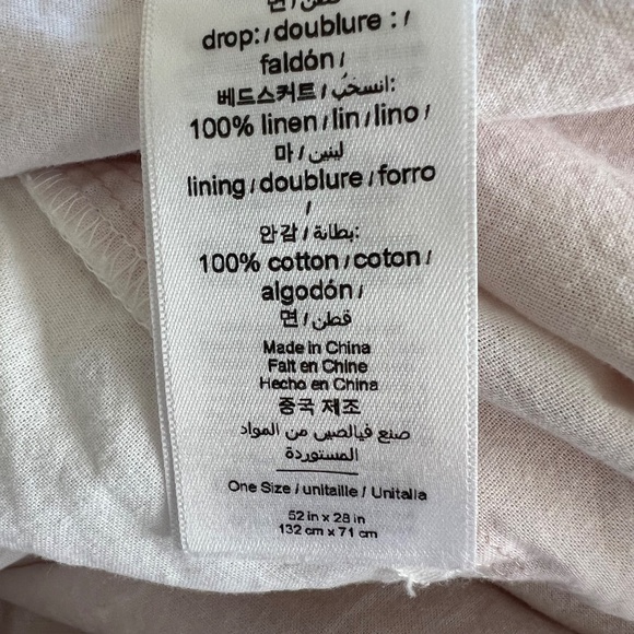 Pottery Barn Kids Blush Pink European Linen Crib Skirt - Picture 9 of 11